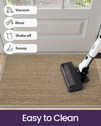 DEXI Ultra Thin Entryway Door Mat 17x30, Non Slip Rubber Backing Inside Entry - Image 8