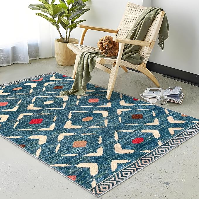 KILOCOCO Area Rug 3'x5' Rug for Entryway Washable Printed Bedroom Rugs Non Slip - Image 8