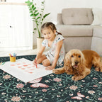 GarveeHome 2x3 Floral Area Rug Non Slip Entryway Mat Low Pile Stain Resistant - Image 3
