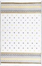 Alfa Rich 7x10 Gold Gray Off White Washable Area Rugs - Image 7
