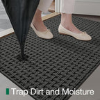 LUMI Washable Door Mat Indoor Entrance 32x48, Dirt Trapper Front Door Mats - Image 3
