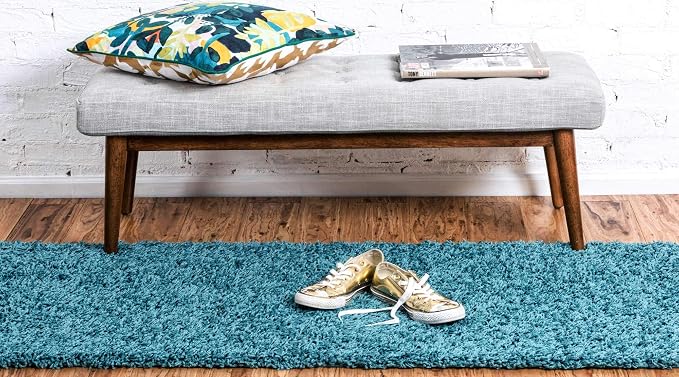 Unique Loom Solid Shag Collection Area Rug - Image 4