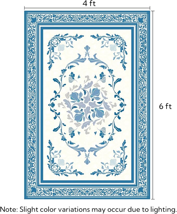 SOULFUL Medium Pile 4x6 Rugs for Living Room - Image 2
