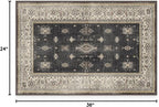 RUGGABLE Washable Vintage Area Rug – Verena Dark Wood 2x3, Stain-Resistant - Image 3
