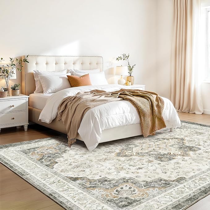 Marsail 8x10 Washable Area Rug, Soft & Slip-Resistant Large Area Rug - Image 3