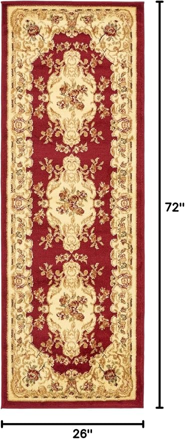 Rugs.com Chateau Collection Rug – 2' 2 x 6' Runner Red Medium Rug Perfect - Image 2