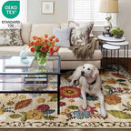 4x6 Machine Washable Area Rug for Living Room, Kids and Pets Friendly for - Image 3