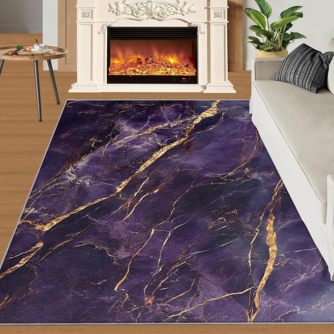 5x6 Abstract Marble Rugs for Office - Image 2