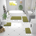 OLANLY Bathroom Rugs 44x24, Extra Soft Absorbent Chenille Bath Rugs, Rubber - Image 2