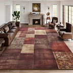 DweIke Washable Area Rugs for Living Room, 4x6 Soft Bedroom Rugs, Geometric by DweIkeHomeDecor