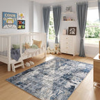 Rugcomf 9x12 Boho Rug Soft Area Rug Non-Slip Non-Shedding Faux Wool Vintage Rug - Image 4