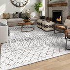 8x10 Machine Washable Area Rug for Living Room, Kids and Pets Friendly for by GERUIMO