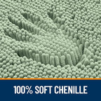 OLANLY Bathroom Rugs 24x16, Extra Soft Absorbent Chenille Bath Rugs, Rubber - Image 3