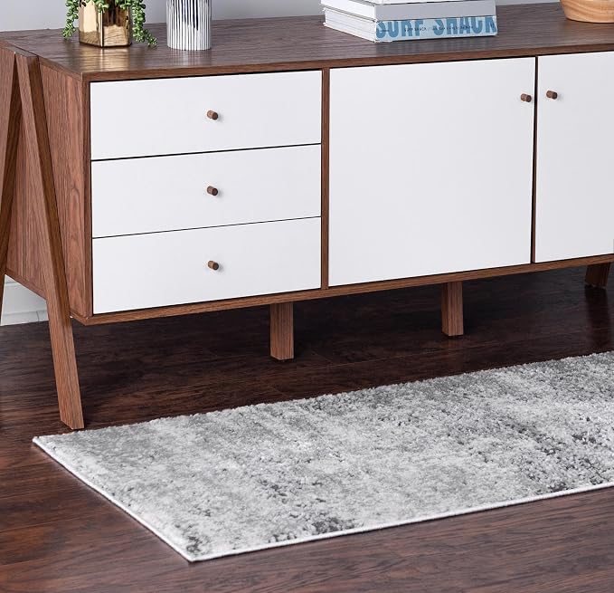 Rugs.com Leipzig Collection Rug – 12 Ft Runner Gray Low-Pile Rug Perfect - Image 2