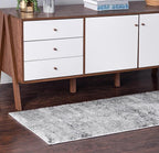 Rugs.com Leipzig Collection Rug – 12 Ft Runner Gray Low-Pile Rug Perfect - Image 2
