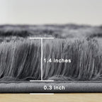 Andency Soft Area Rugs for Living Room Bedroom, 4x6 Non-Slip Fluffy Shag Carpet - Image 2