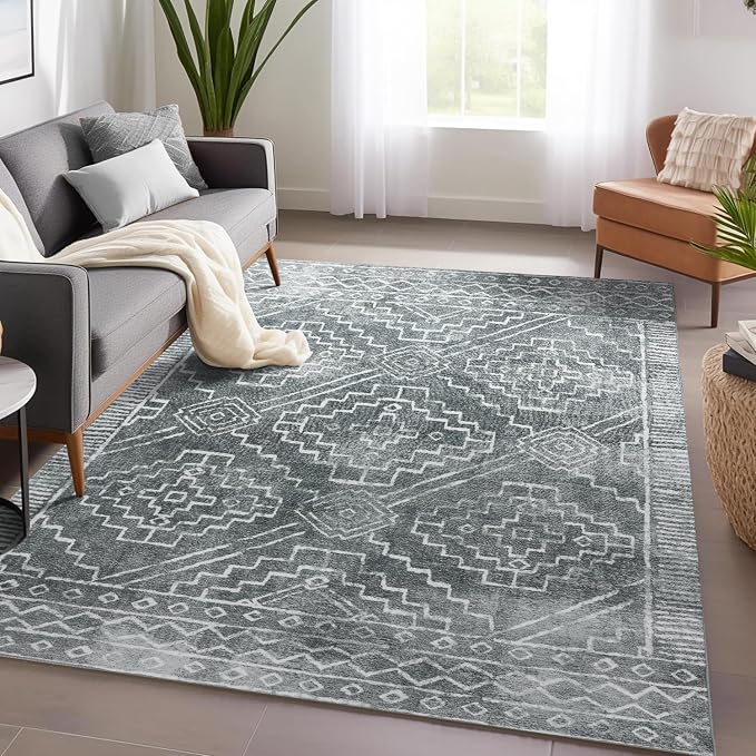 jinchan Moroccan 4x6 Area Rugs for Bedroom by JINCHAN
