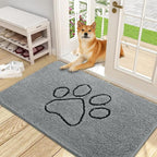 OLANLY Dog Door Mat for Muddy Paws 48x30, Paw Print Design, Absorbs Moisture by OLANLY