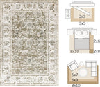 jinchan Fiora Vintage Floral 5x7 Area Rugs - Image 2