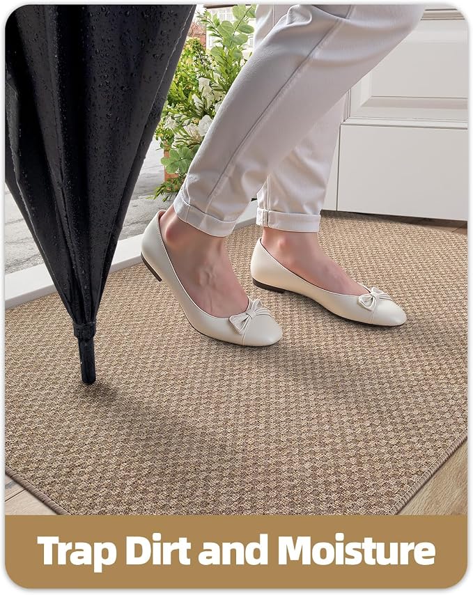Color&Geometry Thin Front Door Mat Indoor Entrance Non Slip Rubber Backed - Image 6