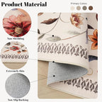 Vintage Medallion Floral 5x7 Area Rugs, Machine Washable Non-Slip, Low Pile - Image 7