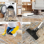 Toneed Abstract Area Rug Modern Washable Rug Soft Non Slip Rug Low Pile - Image 7