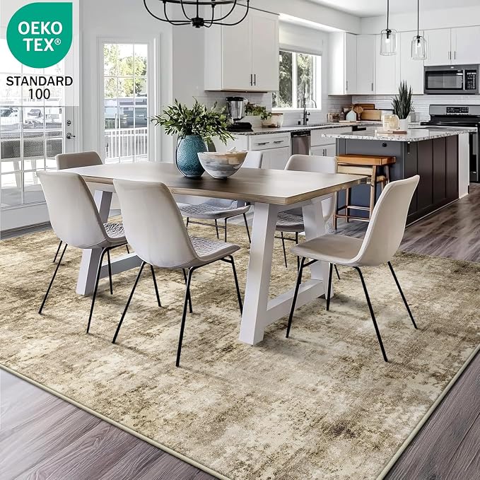 5x7 Machine Washable Area Rug for Living Room, Kids and Pets Friendly for - Image 3