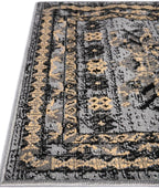 Unique Loom Taftan Collection Border Geometric Tribal Inspired Design Area Rug - Image 6