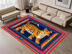 Cartoon Tiger Area Rug, Tiger Theme Decorative Rug Suitable by Unknown