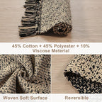 Collive Hallway Runner Rug, 2x5 Washable Natural/Black Modern Entryway Runner - Image 3