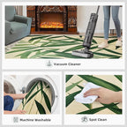 3x4 Bamboo Leaves Rugs for Entryway - Image 7