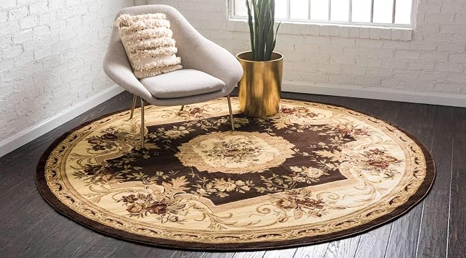 Unique Loom Versailles Collection Traditional Classic Floral Motif Area Rug - Image 2