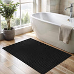 CAMILSON Modern Black Non Slip Door Mat Rug 2x3 Ultra Soft High Pile Entryway - Image 5