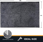 PURRUGS Easy Care Area Rug 6ft x 9ft, Non-Slip Washable Entryway Rug, Stain - Image 2