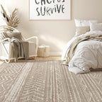 Nakagishi 8x10 Area Rugs Living Room: Washable Boho Large Neutral Soft - Image 6