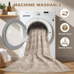Nakagishi Area Rug Living Room Rugs: 4X4 Machine Washable Boho Large Neutral - Image 2