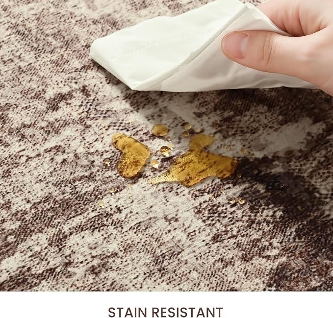 2x6 Brown Rug Runners for Hallways Kitchen Runner Rug Non Slip Washable Coffee - Image 7