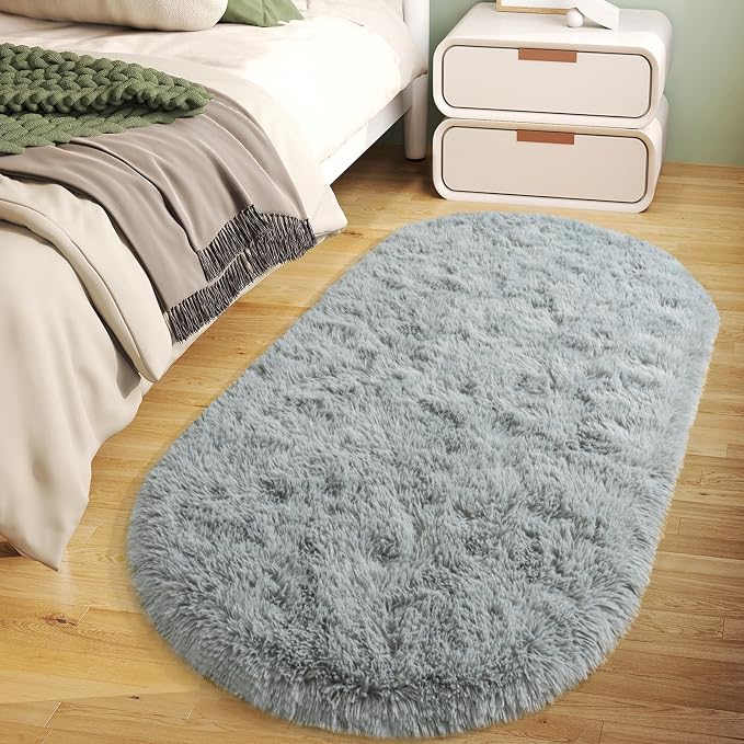 Soft Fluffy Area Rug for Bedroom, Non-Slip Cozy Plush Shag Carpet for Kids Room by WISHTREE
