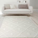 Antep Rugs Palafito 5x7 Geometric Shag Diamond High-Low Pile Textured Indoor by AntepRugs