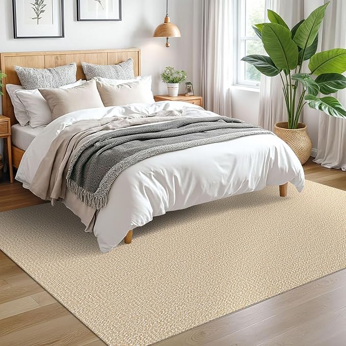 EARTHALL Washable Area Rugs 5x7 Ft Non Slip Living Room Rugs Cotton Dining Room - Image 7