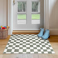 jinchan 2x3 Kids Area Rug Washable Indoor Entryway Doormat Modern Checkered by JINCHAN