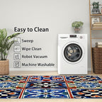 Moroccan Trellis Rugs 8x10 -Moroccan Tile Rug, 6x8 ft, Colorful Trellis - Image 6