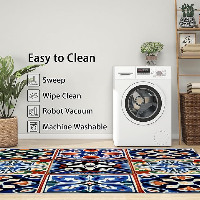 Moroccan Trellis Rugs 8x10-7x10 ft, Moroccan Tile Rug, Colorful Trellis Area - Image 6