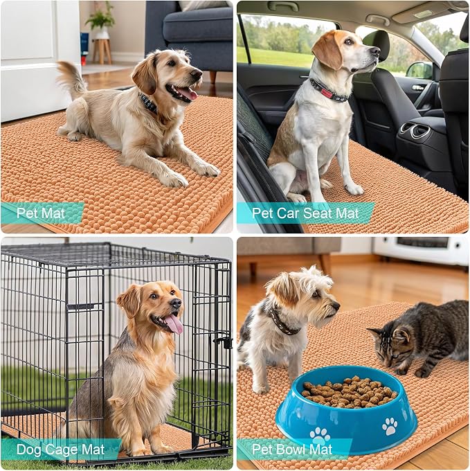 OLANLY Dog Door Mat for Muddy Paws 59x32, Absorbs Moisture and Dirt, Absorbent - Image 7
