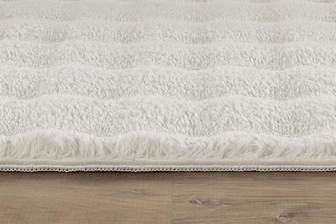 CAMILSON Modern White Non Slip Rug 5x7 Ultra Soft High Pile Area Rugs Non Skid - Image 9