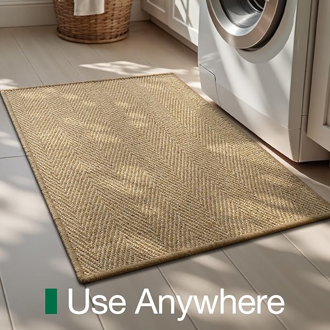 LUMI Handwoven Sisal Door Mat, Non-Slip Durable Entryway Mat, Welcome Front - Image 9