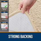 OLANLY Bathroom Rugs 47x17, Extra Soft Absorbent Chenille Bath Rugs, Rubber - Image 6