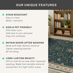 Dark Green Washable Kitchen Runner Rug, Stain Resistant Rugs - Image 7