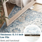 jinchan Kelda Runner Rug 2x10-2pcs Hallway Rug Washable Runner Vintage Mat - Image 6