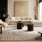 Phantoscope Washable Area Rug 6'x9' Non-Slip, Vintage Floral Boho Rugs - Image 7